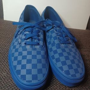 Men's Blue Checkered Vans